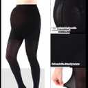 Mepase 3 Pairs Maternity Tights Maternity Stockings for Women Pregnancy Opaque Compression Pantyhose over The Belly (Black)