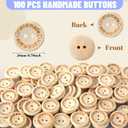 Cinnvoice 30 Pcs Faux Fur Pom Poms for Hats 4" with 100 Pcs Handmade Buttons 20mm Fluffy DIY Knitting Hat Pompoms with Elastic Loop Crochet Craft Accessories for Shoes Scarves Gloves Bag Keychain