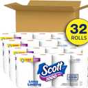 Scott 1000 Trusted Clean Toilet Paper, 32 Rolls, Septic-Safe, 1-Ply Toilet Tissue