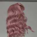 Pastel Bob Wigs with Bangs for Women Loose Wavy Wig Pastel Wavy Shoulder Length Bob Synthetic Cosplay Wig for Girl Colorful Costume Wigs (Pink)