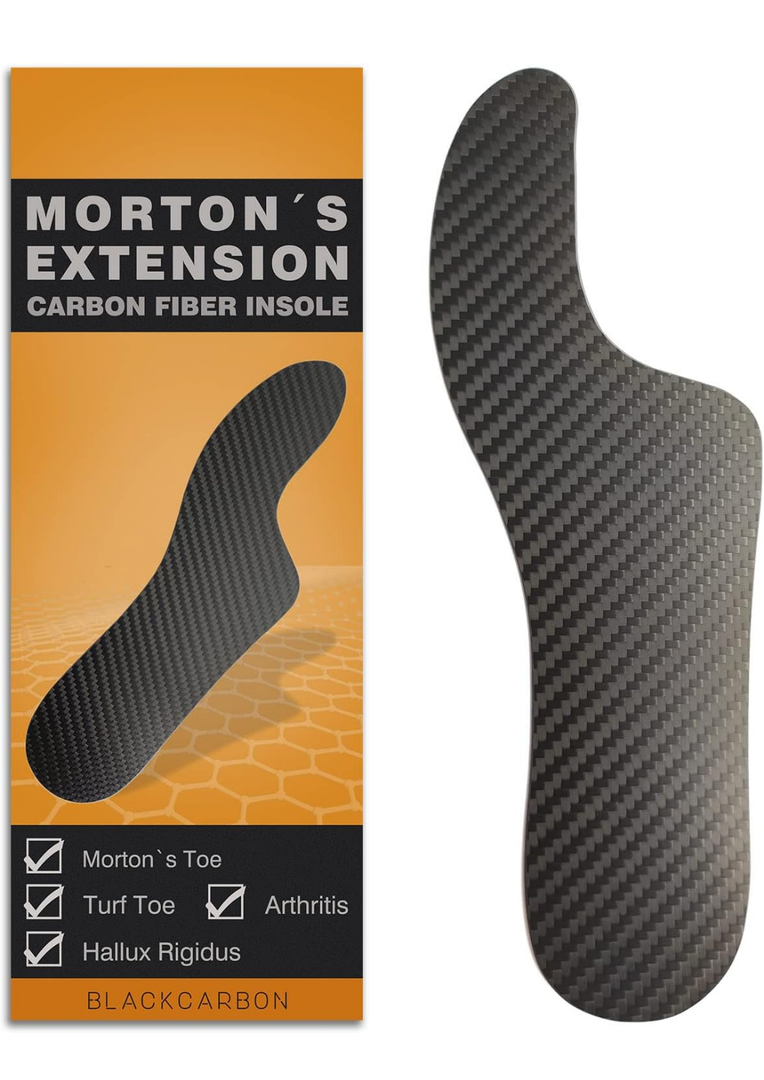 Morton's Extension Orthotic,Carbon Fiber Insole,Rigid Foot Support Insert for Morton's Toe,Turf Toe,Hallux Rigidus,Arthritis,1 Piece 26.5cm(Men Size 10/Women 11)