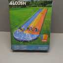 Sloosh Triple Water Slide with 3 BodyBoards, 22.5FT Lawn Water Slip Splash Pad Slide Summer Toy with Build in Advanced Sprinkler for Kids Adults Backyard Summer Water Fun