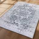 Muddy Mat® Frostbell 5ft x 7ft Washable Muddy Carpet for Living Room, Bedroom & Dining Room – Modern Soft Low Pile Non Slip Carpet – Pet Friendly Waterproof Foldable Area Rugs for Home