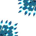 Vigdur 2 Pack 13ft 50 Count Outdoor String Lights on Blue Wire Cord, UL Approved for Indoor/Outdoors Use, Connectable 120V Clear Outdoor Lights for Xmas Patio Home Party Garden Decor(Blue)