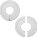 2Pairs White Ceiling Medallion Ceiling Fan Light Covers,Split Ceiling Light Medallion for Light Fixtures and Ceiling Fans,9.84" OD x 3.8" ID
