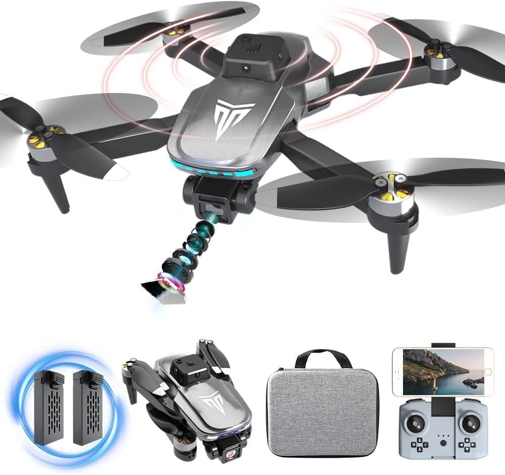 Drone, Drones with camera for adults 4k, Drones for kids 8-12, Brushless Motor, FPV Foldable Drone, Carrying Case, 40 mins Battery Life, Christmas gifts, 360 Flip, APP Control