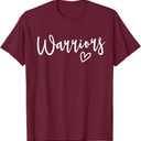 Warriors High School Warriors Sports Team Women's Warriors T-Shirt XL, Burgundy