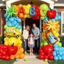 154pcs Back to School Balloon Arch Kit,Back to School Balloons with apple balloons for first day of school decorations,welcome back to school party,back to school decorations