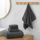 Extra Large Bath Towel Set of 6 (40"x80"), Oversized Bath Sheet Super Soft Highly Absorbent Microfibers Quick Dry Luxury Shower Towel for Bathroom Spa Gym Hotel Yoga (Charcoal Gray, 6Piece)