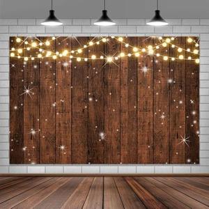 Brown Wood Backdrop for Photography Rustic Retro Wooden Backdrops for Party Wood Wall Background Baby Shower Birthday Party Vintage Wood Plank Banners Backdrops Photoshoot