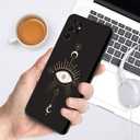 Compatible with Samsung Galaxy S22 Ultra Case, Evil Eyes Phone Case for Girls Women Cute Soft TPU Case