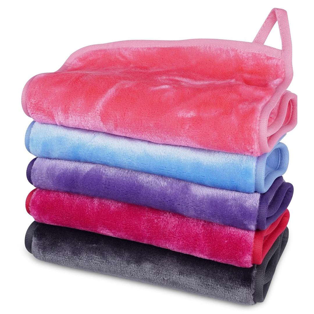 KODAMO Makeup Remover Cloth - 7.8 * 14 inch Reusable Microfiber Face Towels for Makeup Removal, Cleansing & Skincare - Washable Facial Cloths, Makeup Remover Towels for Sensitive Skin (Pack of 5)