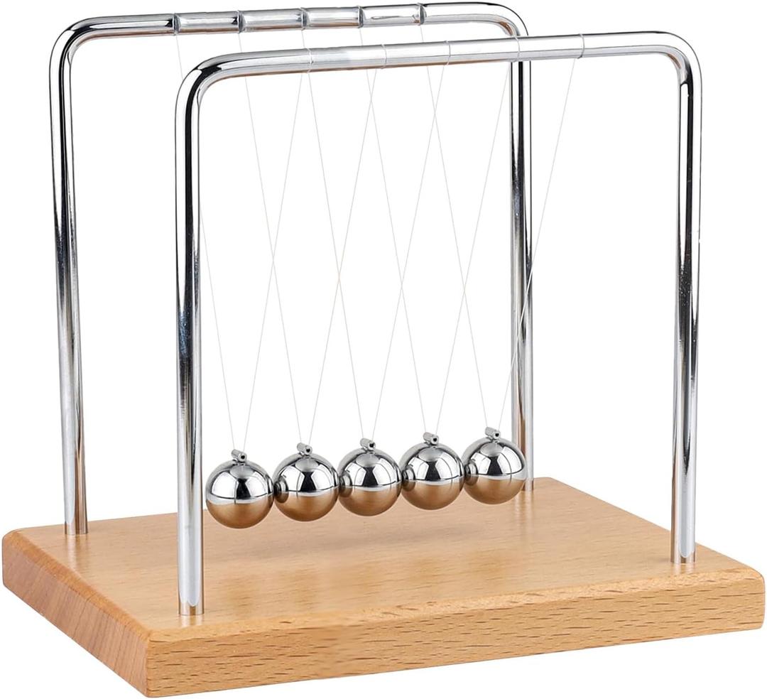 Newton's Cradle Balance Balls Fascinating Physics Gadget for Home and Office 5 Beads