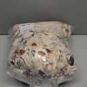 RYB HOME Botanical Velvet Curtains for Living Room Bedroom, Vintage Soft Thermal Insulated Back Tab Floral Velvet Drapes for Home Decoration, Cream, 52 x 84 inches, 2 Panels Set