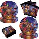 40Pack Five Nights Party Supplies 20 plates, 20 napkins for the Five Nights Birthday party Decoration