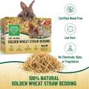 Small Pet Select - Golden Wheat Straw Bedding, 100% Natural Plant Material, Soft Animal Bedding Litter with Odor Control for, Rabbit, Hamster, or Bunny, Habitat Accessories, Made in USA, 8lb