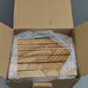 WOPITUES Wood Floating Shelves Set of 6, Shelves for Wall Decor, Farmhouse Shelf for Bedroom, Bathroom Storage Shelves, Book Shelves for Living Room - Rustic Brown (16.5 Inch)