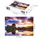 Puzzles for Adults Jigsaw Puzzles 1000 Pieces for Adults Kids– Eilean Donan Castle Scotland Wooden Puzzle Jigsaw Puzzle Artwork Intellective Educational Toys Gifts(29.5x19.7 Inches)