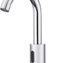 Touchless Bathroom Faucets for 1 or 3 Hole, Tall Body Automatic Bathroom Sink Faucets with Deck Plate,Silver Motion Sensor Commercial Faucets for Bathroom&Kitchen,360 Swivel Spout,Chrome