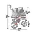 Pet Gear No-Zip NV Pet Stroller for Cats/Dogs, Zipperless Entry, Easy One-Hand Fold, Gel-Filled Tires, Plush Pad + Weather Cover Included, Orchid