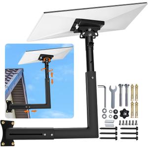 Starlink Mount Gen 3/4 with Adapter, 360° Adjustable Wall/Roof Mounting Kit with Telescoping Arm, Starlink Pole Mount Reinforced, Rustproof Weatherproof for Starlink Standard 4/4X/V3