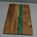 ZENFUN Acacia Wood Cutting Resin Board and Chopping Board for Meat, Cheese Board, Vegetables, Bread, and Charcuterie - Decorative Wooden Serving Board for Kitchen and Dining Room 10"15"