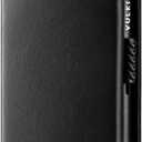 VULKIT Card Holder Wallet with Coin Pocket Magnetic Closure Pop Up Cards With ID Window Leather Wallet for Cash & Credit Cards | with Coin Pocket, Magnetic Closure, Pop Up Cards, With ID Window (Top Grain Cowhide - Black)