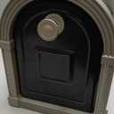 Brunswick Large, Steel, Post Mount Mailbox, Black with Brushed Nickel