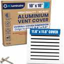 10x10 Inch (Duct Opening) Air Return Vent Cover Decorative Premium Aluminum AC Vent Cover for Ceiling & Wall, Rustproof Grille, Ideal for Home HVAC Grille, Durable & Easy to Install by ACLAMINAIRE