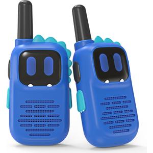 Walkie Talkies for Kids with Dinosaurs Silicone Sleeve, Toys for 3-7 Year Old Boys Girls, Kids Walkie Talkies 1000FT Range 2 Channels 2 Way RadioToy Gifts for 5-8 Year Old Boys Girls (Dark Blue)