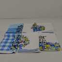 Kajaia 6 Pcs Lemon Kitchen Towels Summer Hand Towels 15.8 x 23.6 Inch Yellow Lemon Dish Cloth Absorbent Blue Buffalo Plaid Decorative Tea Dishcloth for Summer Home Bathroom Kitchen Decor