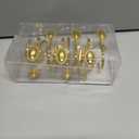 Gold Shower Curtain Hooks, Set of 12, Rust Resistant, Heavy Duty, Decorative Acrylic Shower Curtain Rings