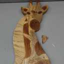 Crane Baby Handmade Wooden Safari Wall Decor, Wood Animal Wall Art for Nursery and Gender Neutral Safari Room Decor, Giraffe, 21" x 8"