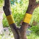 4 Rolls 260ft Lantern Fly Tree Tape Outdoor Adhesive Crawling Insect Trap Yellow Sticky Traps Sticky Barrier Protecting Trees Outdoor Indoor Fruit Tree Lawn Garden Control Aphids Ant Moth