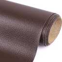 Faux PU Leather Fabric by The Yard 55" W Soft Synthetic Leather Vinyl Upholstery Material Sheets for Upholstery Furniture Marine DIY Crafts Sewings, 2 Yards 72" Coffee