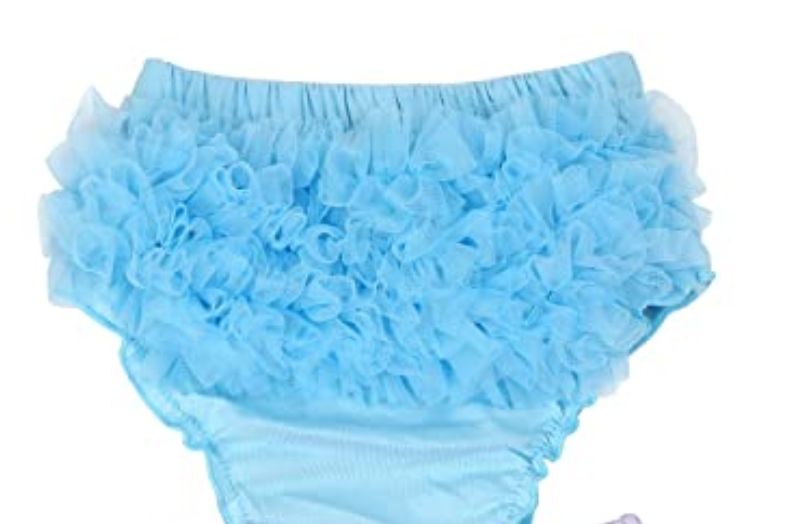 HOOLCHEAN Baby Infant Girl Tulle Ruffle Bloomer (Blue, S: 0-6 Months)