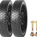 AR-PRO (2-Pack) Replacement 8" Push Lawn Mower Wheels - Universal 8" Lawn Mower Wheels with 1-1/4" Width Hub and 1/2" Bearings - Fit for Standard Lawn Mowers, Pressure Washers, Generators and More