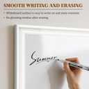 White Board for Wall, 36'' x 24'' Magnetic Dry Erase Board, Decorative Whiteboard with Plain White Wooden Frame, Hanging Writing Board for Home Office School Dorm