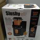 Slushie Machine, Ice Cream Maker, Slushy Machine for Home and Families, No ice needed with Rapid Chill & Temperature Control, Multi-function for Margarita, Frapp, Easy to Clean, Black