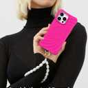 ORNARTO Vortuxe for iPhone 14 Pro Max Case 6.7" | 2X MIL-STD Drop Protection | Compatible with MagSafe | Sleek Aesthetic Liquid Silicone Phone Cover - Hot Pink