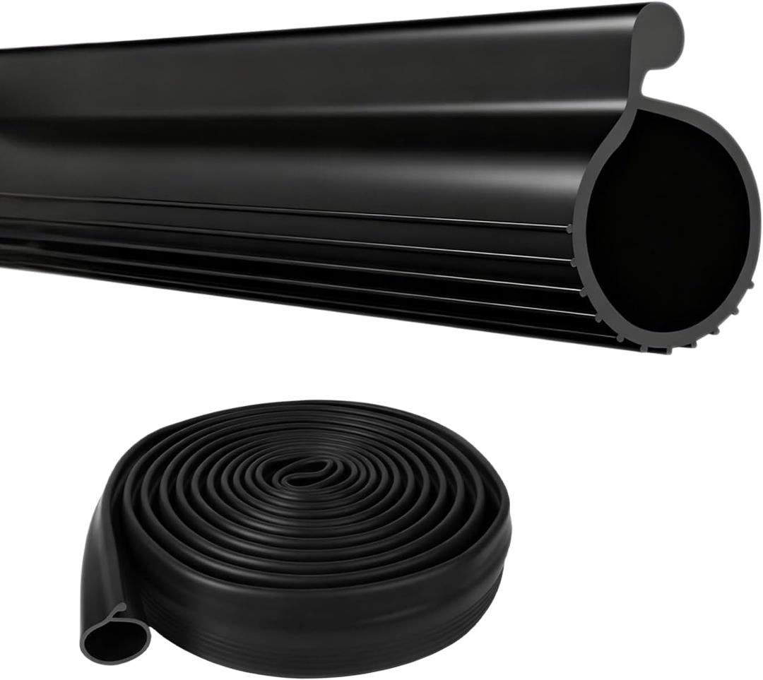 20.3 Ft Draft Blocker Garage Door Seal, 0.19'' P-Type Bottom Weatherstrip Seal, TPE Rubber for Energy Saving, Noise & Dust Reduction, Easy DIY Install, All Season Protection