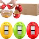 Egg Cracker, Silicone Egg Shell Opener, Cute Egg Shaped Design, Opens Eggs with Ease, A Little Happiness Boost for Your Kitchen. (3-Pack–Green, Red, Yellow)