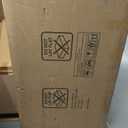 72" Metal Privacy Screen Freestanding Outdoor Room Divider Decorative Laser Cut Fence Panel, Weatherproof Patio Privacy Fence for Garden, Balcony, Backyard Landscape (Black)