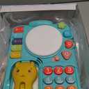 AmiDear Baby Gift for 1-2 Year Old Girl, 10-in-1 Montessori Toys Bus for Baby 6-12-18 Months+, First Christmas and Birthday Gifts, Blue Educational Musical Sensory Learning Toddler Toys Age 1-2