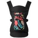 Baby Carrier Newborn to Toddler-Ergonomic,Ideal for Hands-Free Parenting, Enhanced Lumbar Support,Adjustable Soft Infant Carrier with Foldable Neck Support Pod, for Baby (Black Leaf-1) (Color 3)