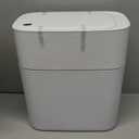 3.5 Gallon Slim Automatic Trash Can for Bathroom,Touchless Diaper Trash Can with Trash Bag Auto-adsorption Technology,Motion Sensor Diaper Garbage Bins for Bedroom Office Kitchen Toilet (White-n21)