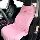 Piora Compatible with Tesla Model Y Juniper/3/X/S Premium Towel Car Seat Cover  Waterproof & Machine Washable  Seat Protector for Dog, Pets, Sweat from The Gym (Pink)