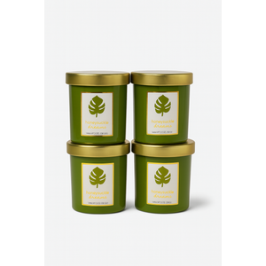 Candle 3Oz Glass 4Pcs Honeysuckle