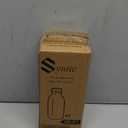 Syntic Square Liter Glass Milk Bottles with Airtight Lid - 100% Leak-Proof Heavy Duty Screw Cap, 32 Oz Glass Juice Bottles w Scale Mark, Reusable Jugs Pitcher for Homemade Juice(Extra 1 Lid and Pen)