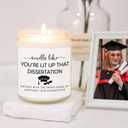 Grad Candle Gifts, 2025 PhD Graduation Doctorate Degree Gifts for Women Men Funny Dissertation, Congratulations Grad, Graduation Present for Him, Her, Doctoral Graduates, PhD Student